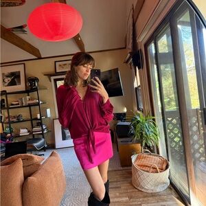 Cloth & Stone Magenta Blouse